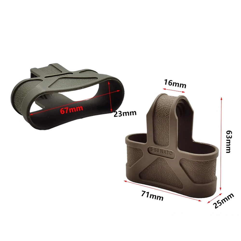 Funda de goma para revista rápida de caza 5,56, jaula de asistencia para tirar Mag, bucles NATO Skull M4 M16 AR15, accesorios para pistola de Paintball Airsoft - imagen 2