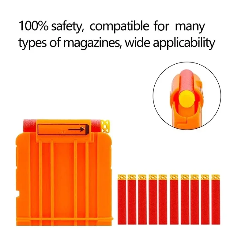 SOT100Pcs Hollow Eva Soft Refill balas dardos de espuma 7,2 cm * 1,3 cm para pistola de juguete, serie Elite accesorios de pistola de juguete para niños - imagen 3