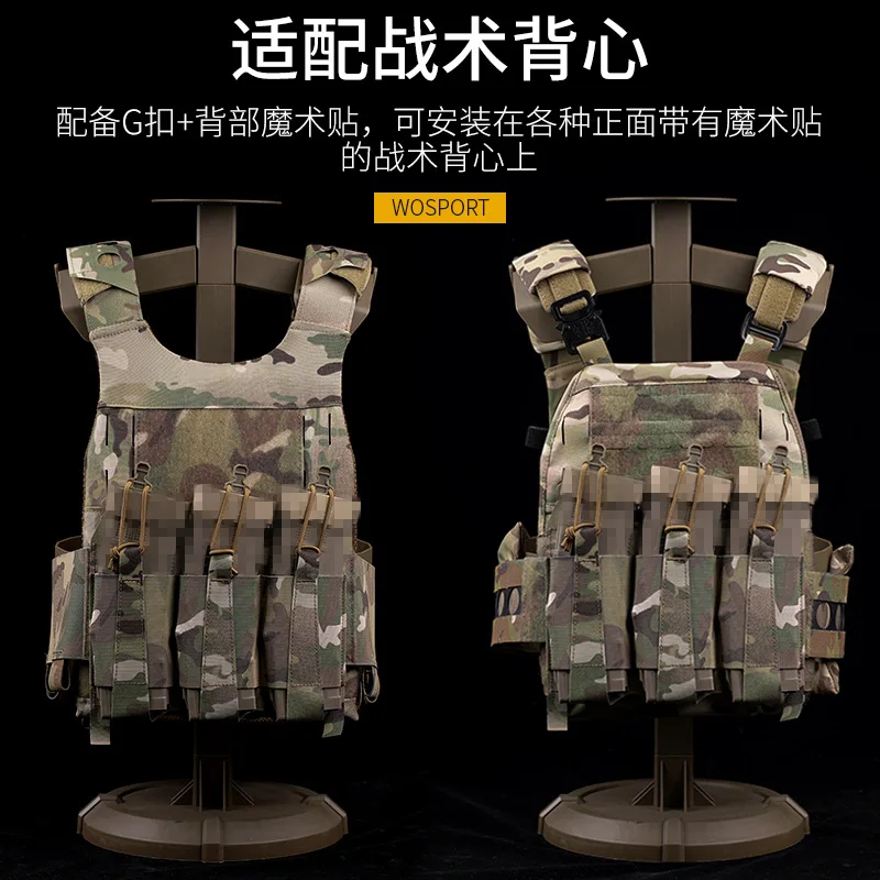 CS Field Equipo militar al aire libre Chaleco táctico Bolsa con función externa montada en el pecho Bolsa para revistas - imagen 4