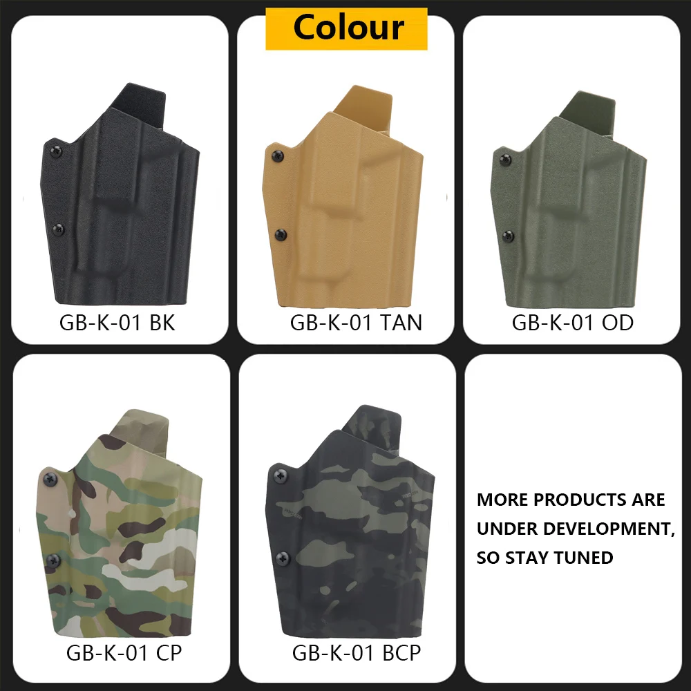 Funda táctica para linterna de TLR-1, Material ligero Kydex para Glock17/19/19x, caza, Airsoft, QLS, fundas de liberación rápida - imagen 4