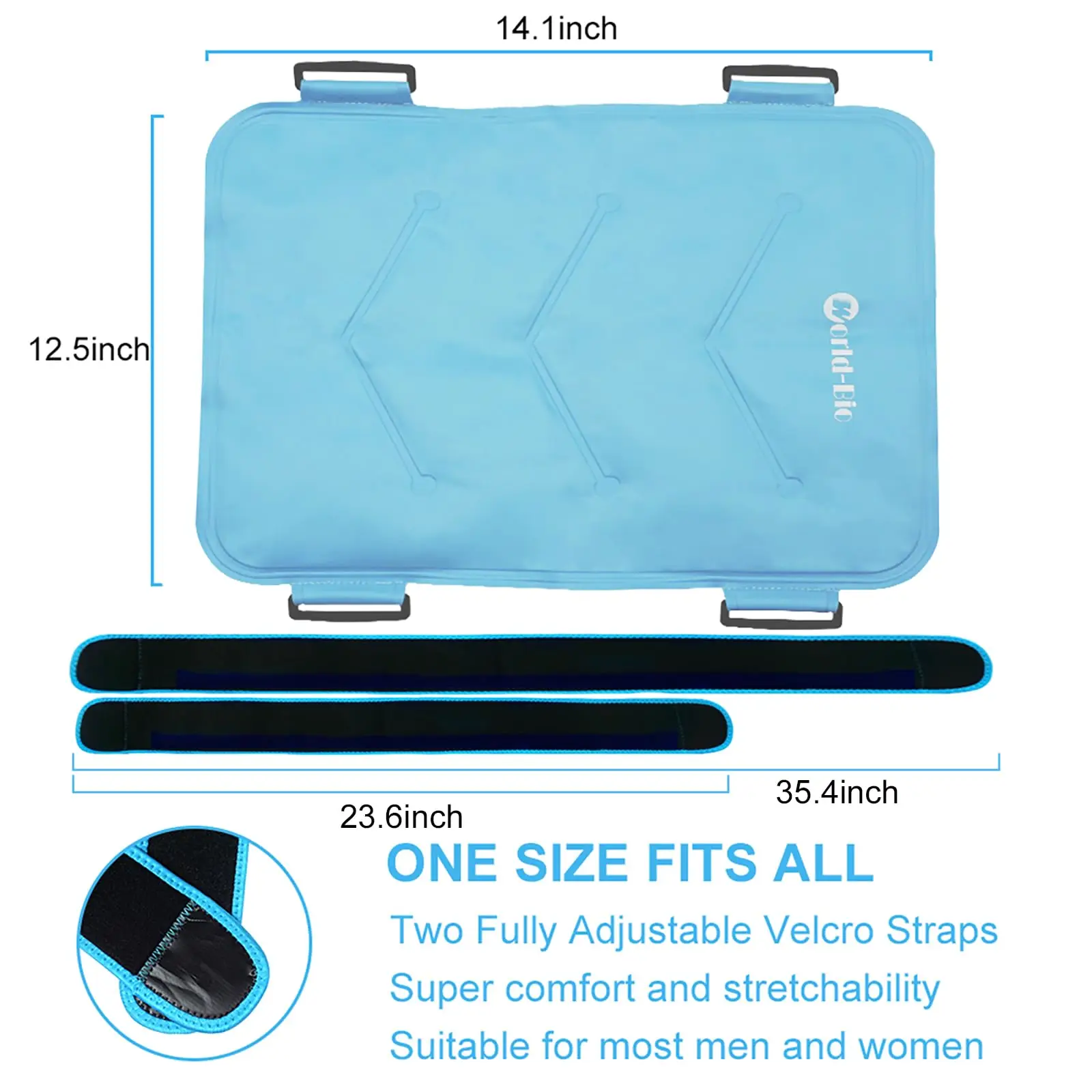 Paquete de hielo para cadera, paquete frío reutilizable para después de la cirugía, para Bursiti, reemplazo de cadera, cirugía, flexor, Gel para el dolor, paquetes de hielo para terapia de cadera - imagen 5