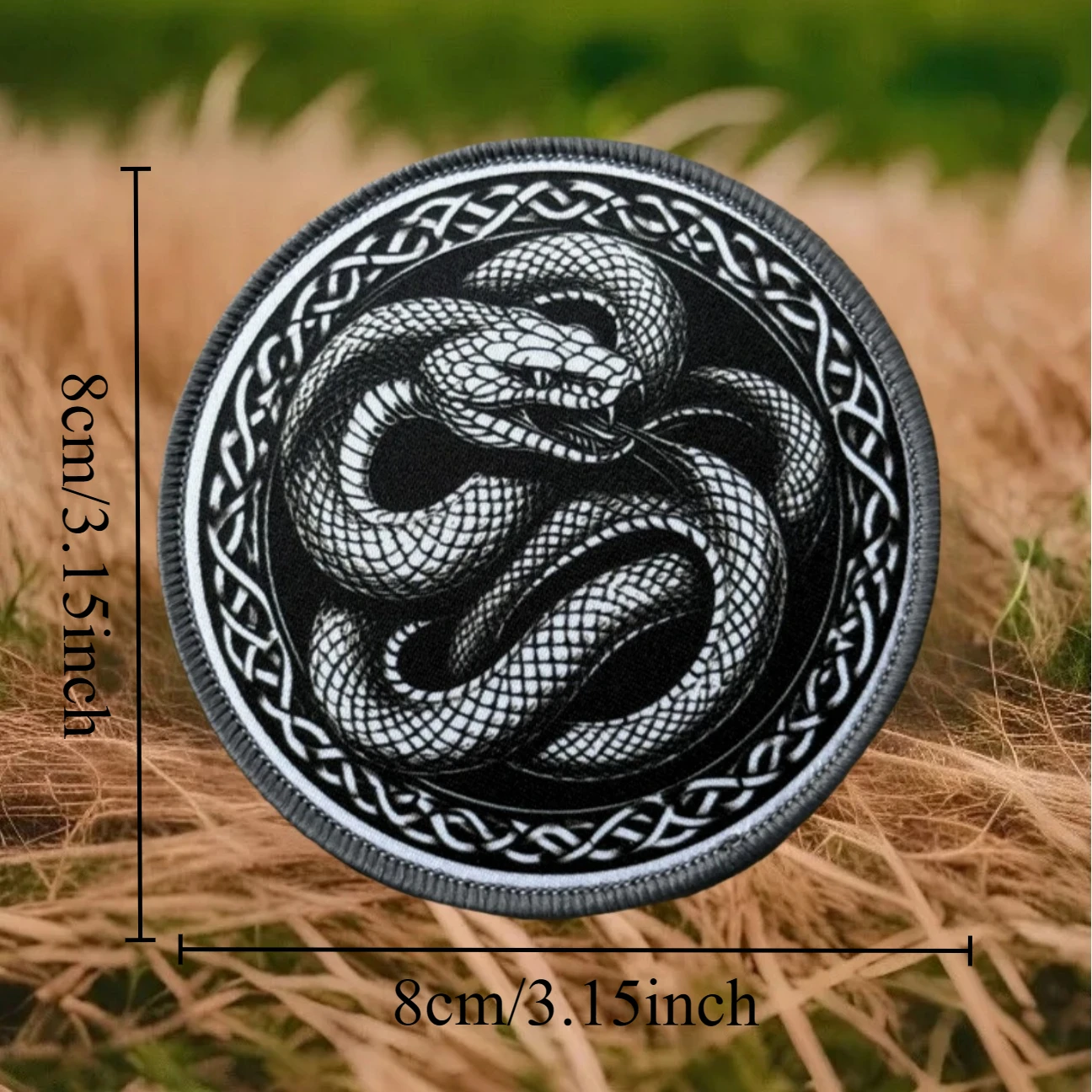 Parche táctico de moral de serpiente hambriento Chevron, brazalete del ejército militar, parches impresos de gancho y bucle para airsoft para mochila, pegatina personalizada - imagen 3