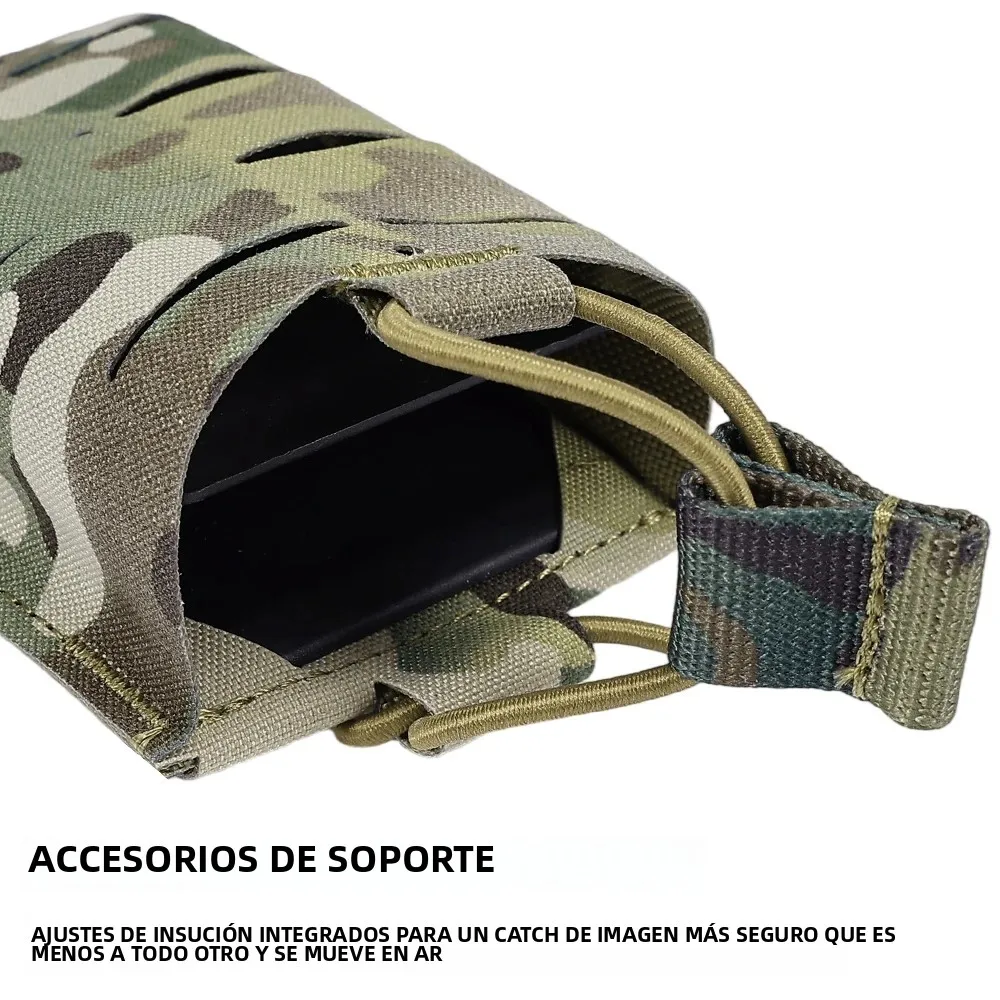 SINAIRSOFT-bolsa táctica Mag de 556mm, bolsa para una sola revista, bolsa MOLLE abierta para revistas de Rifle M4 M14 M16 AR-15 de 5,56 MM - imagen 5