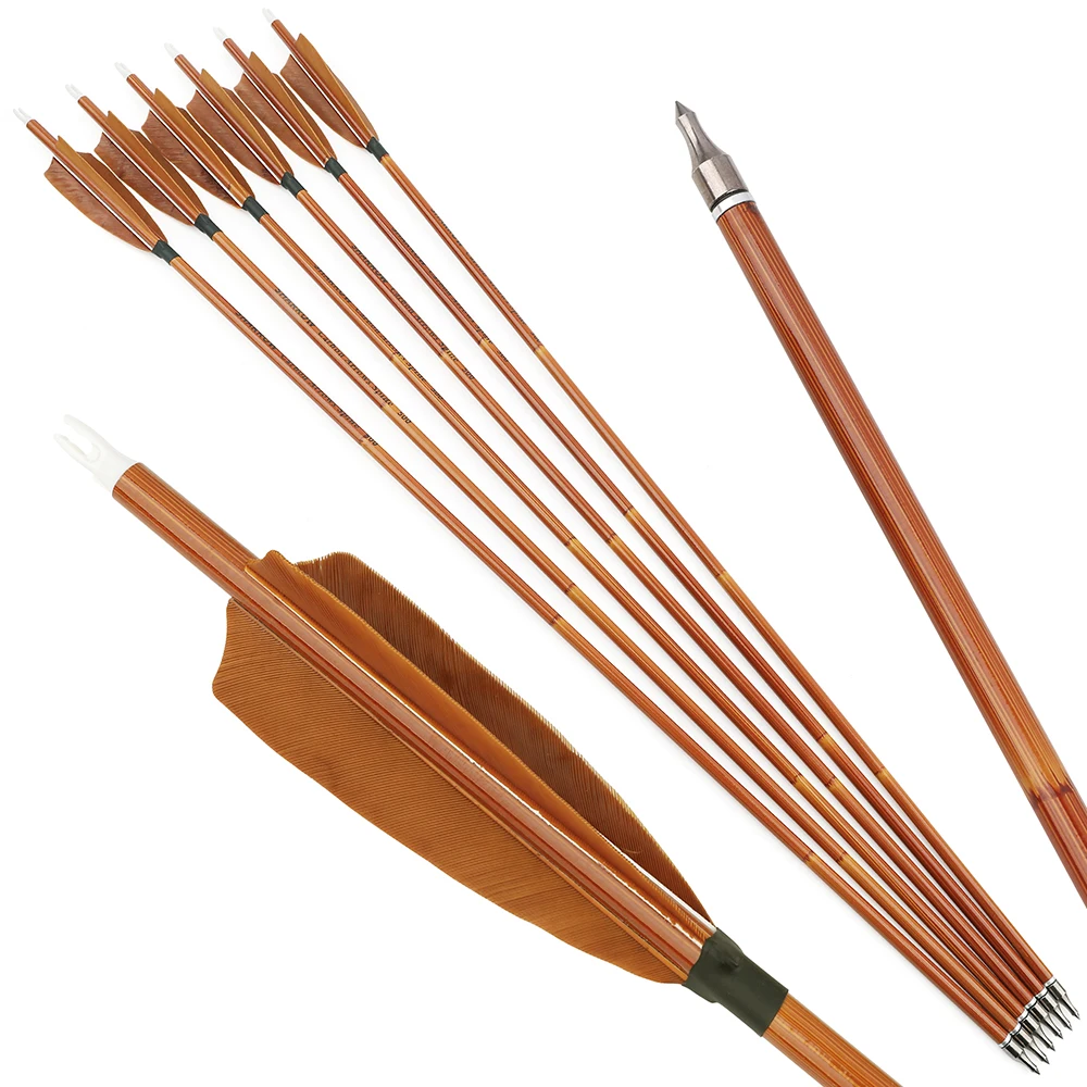 SP500 Flechas carbono mixto para arco compuesto con plumas de pavo - imagen 4
