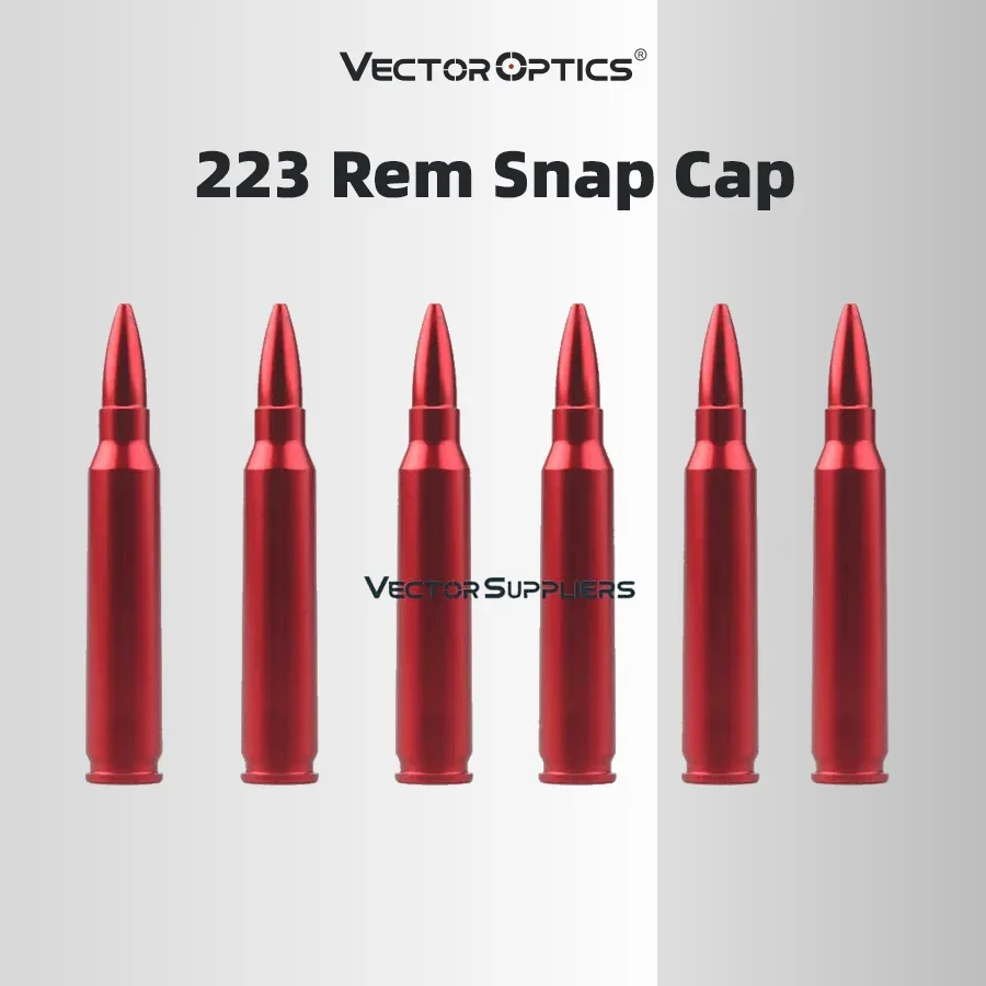 Vector Optics 223 Rem Snap Caps Rifle Práctica táctica Carga Entrenamiento Almacenamiento seguro