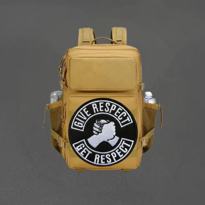 Dar Respect-Get Respect parche bordado 3D chaleco táctico gancho y bucle insignia moral mochila pegatinas brazalete parches para ropa