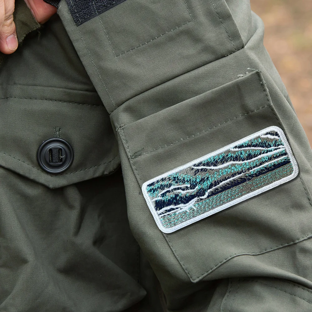 Parche táctico ondulado, parches bordados divertidos con gancho y bucle, insignia de moral, brazalete del ejército militar, pegatinas para mochila - imagen 5