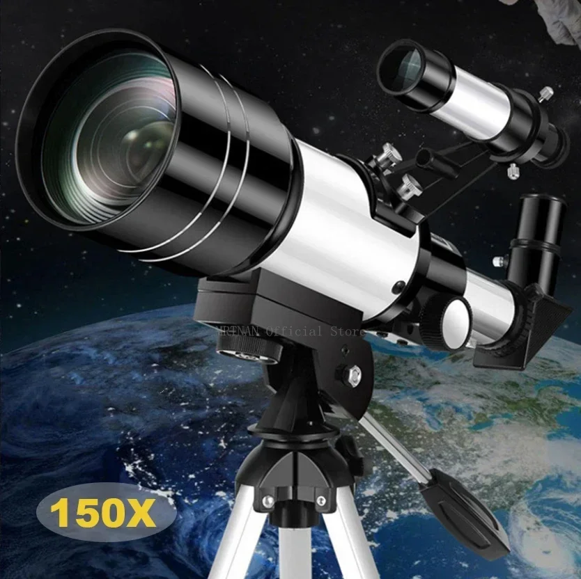 Telescopio astronómico profesional F30070, Monocular con Zoom de 150 veces, visión nocturna HD, observación de estrellas y luna - imagen 3