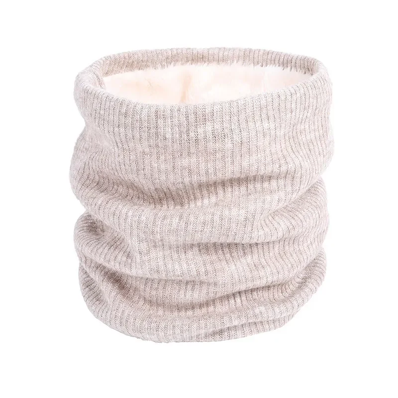 Calentador de cuello de lana cálido para exteriores, bufandas gruesas para ciclismo, bufanda de cuello para escalar y esquiar, bufandas con anillo de punto, media máscara suave para la cara - imagen 4