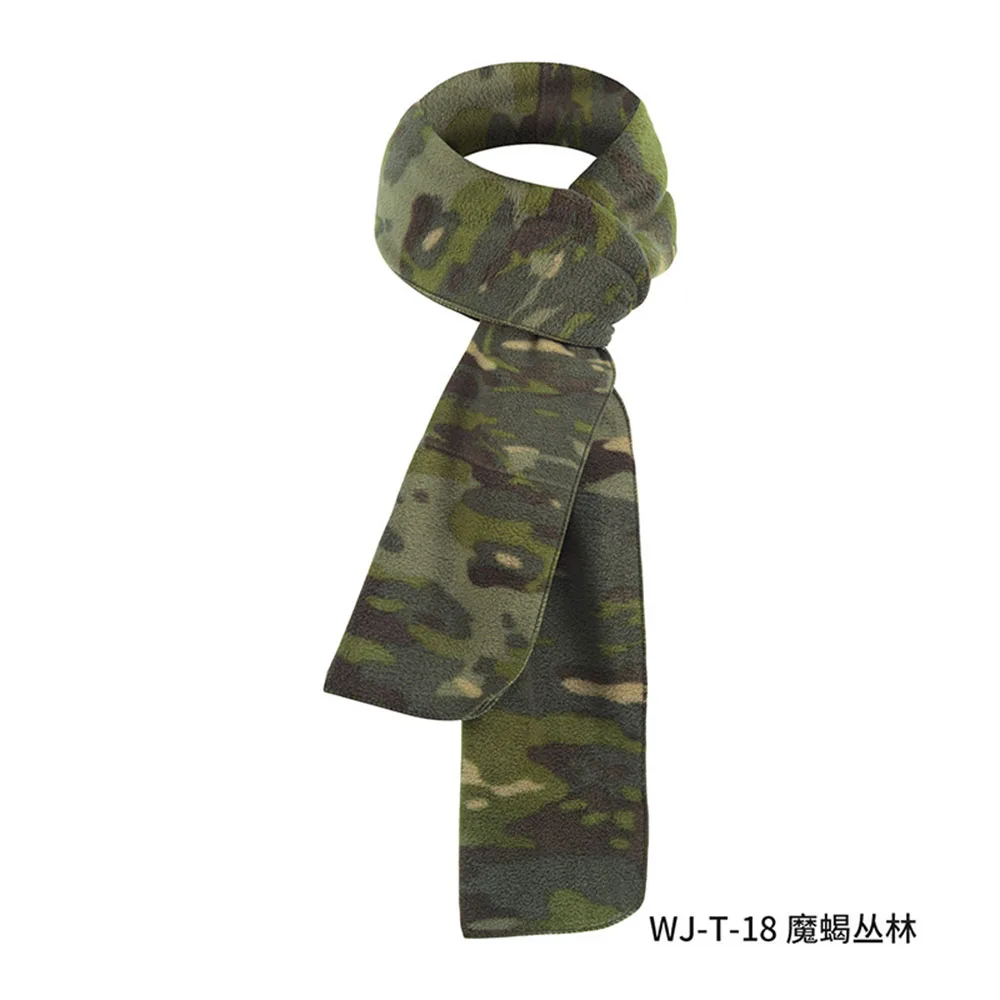 Bufandas de otoño e invierno para hombres y mujeres, bufanda larga multifuncional de lana de camuflaje para exteriores, calentador de cuello cálido, toalla facial para ciclismo - imagen 2