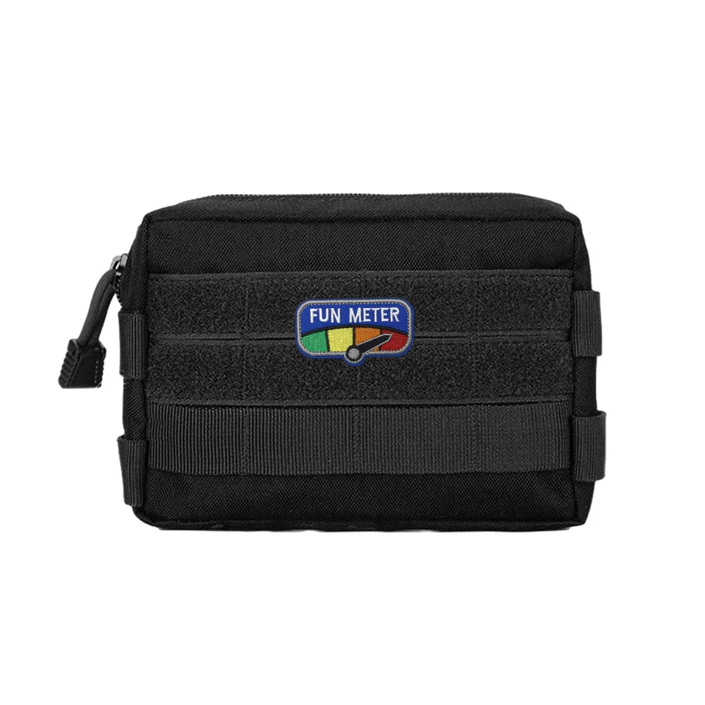 FUN METER Velcros parche táctico divertido Meme cita gancho bucle sujetador bordado pegatina insignia para mochila gorra Molle Jeans - imagen 4