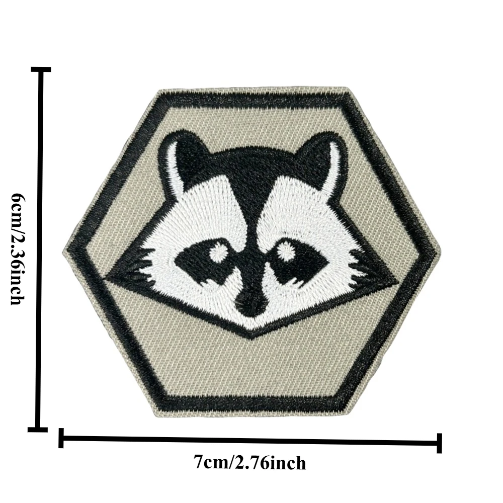 Parche táctico Beast Raccoon para ropa, insignia de moral militar, pegatinas para mochila, brazalete divertido con gancho y bucle, aplique para casco - imagen 4