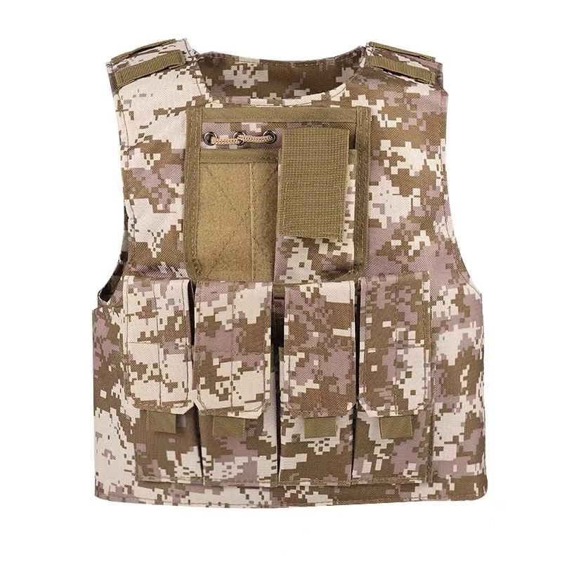 Chaleco de camuflaje para niños, chaleco de combate transpirable resistente con múltiples bolsillos, chaleco táctico de Paintball, uniforme de francotirador CS Gear - imagen 5
