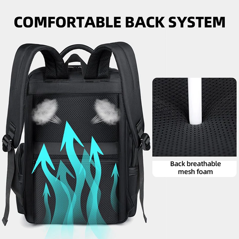Mochila para deportes al aire libre para hombre, mochila para gimnasio, Camping, senderismo, viaje, viaje de negocios, mochila para ordenador portátil universitaria para la escuela - imagen 4