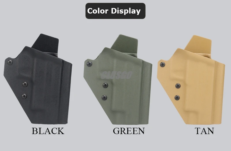 Vista lateral del ajuste de la funda Kydex