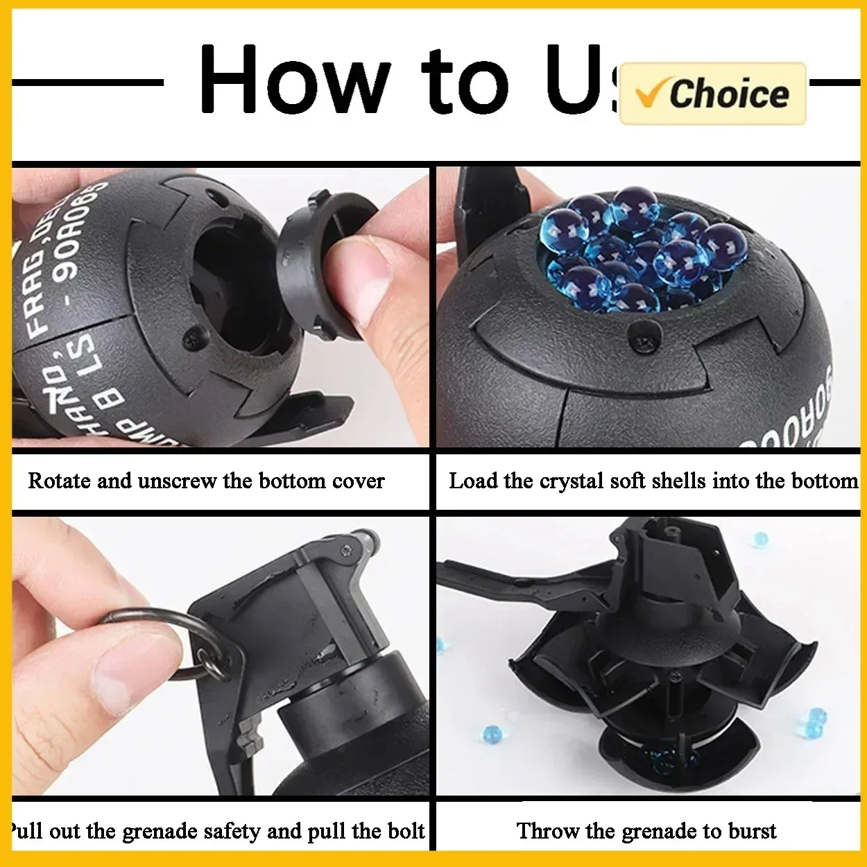 Modelo de granada Airsoft para exteriores F2pcs, modelo de granada de humo táctica, granada de ráfaga M67, varios modelos tácticos Airsoft, granada - imagen 5