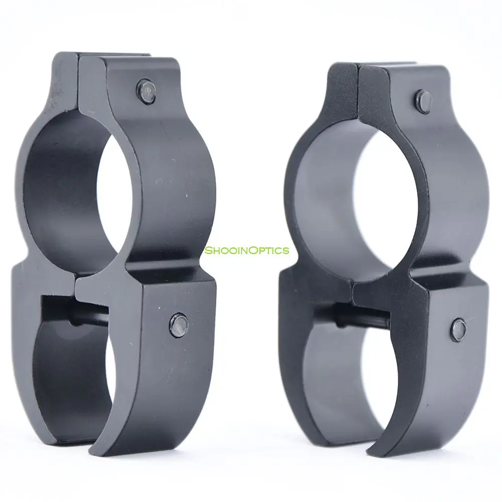 Shooin Optics Scope Anillo de tubo de 1 pulgada y 25,4 mm Cola de milano Montaje de 3/8" Desmontable Transparente Mate - imagen 2