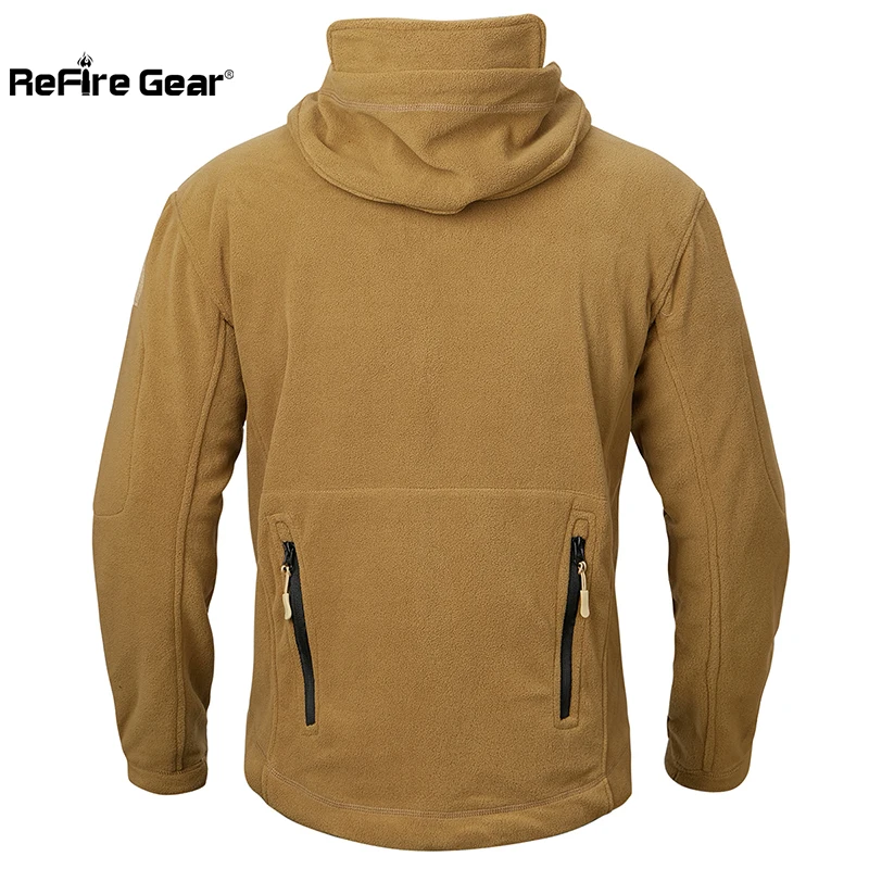 Chaqueta Táctica con Capucha de Forro Polar para Hombre, Chaqueta de Invierno Cálida con Capucha de Forro Polar, Abrigo Informal para Senderismo, Esquí y Actividades al Aire Libre - imagen 2