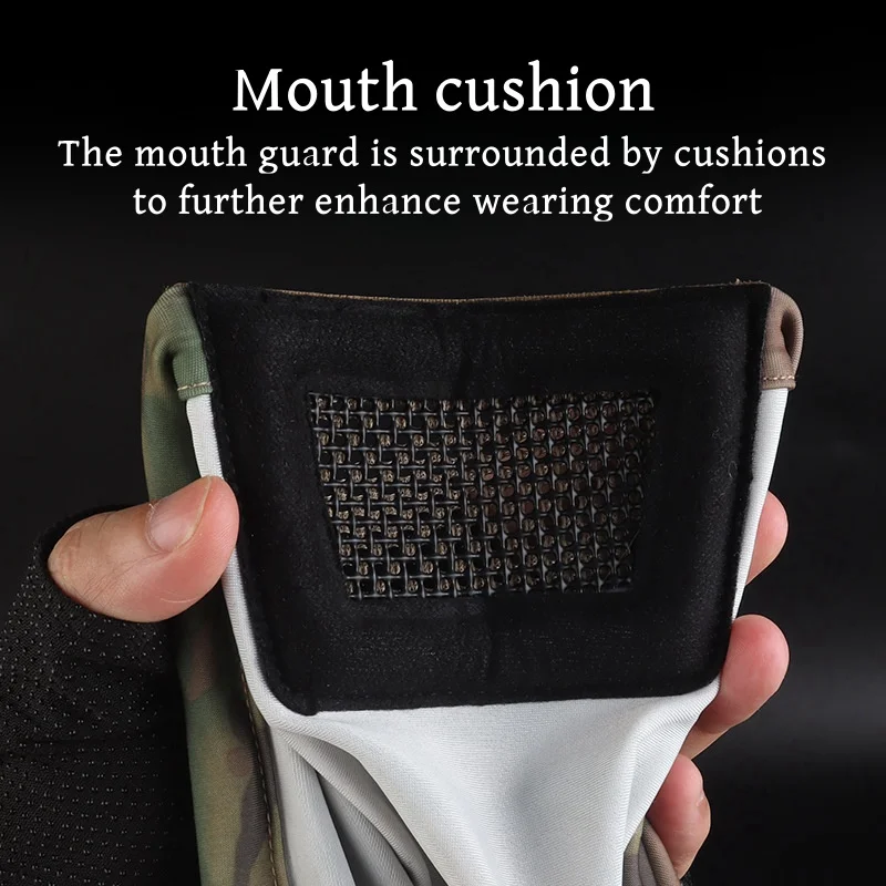 Máscara de Caballero de malla acolchada transpirable, máscara deportiva de media cara para acampar, fiesta, Camping, tiro al aire libre, Airsoft - imagen 5