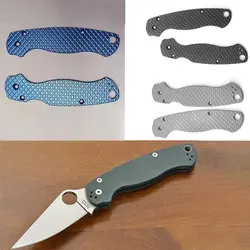 Básculas repuesto Spyderco Paramilitary 2 aluminio anodizado negro azul