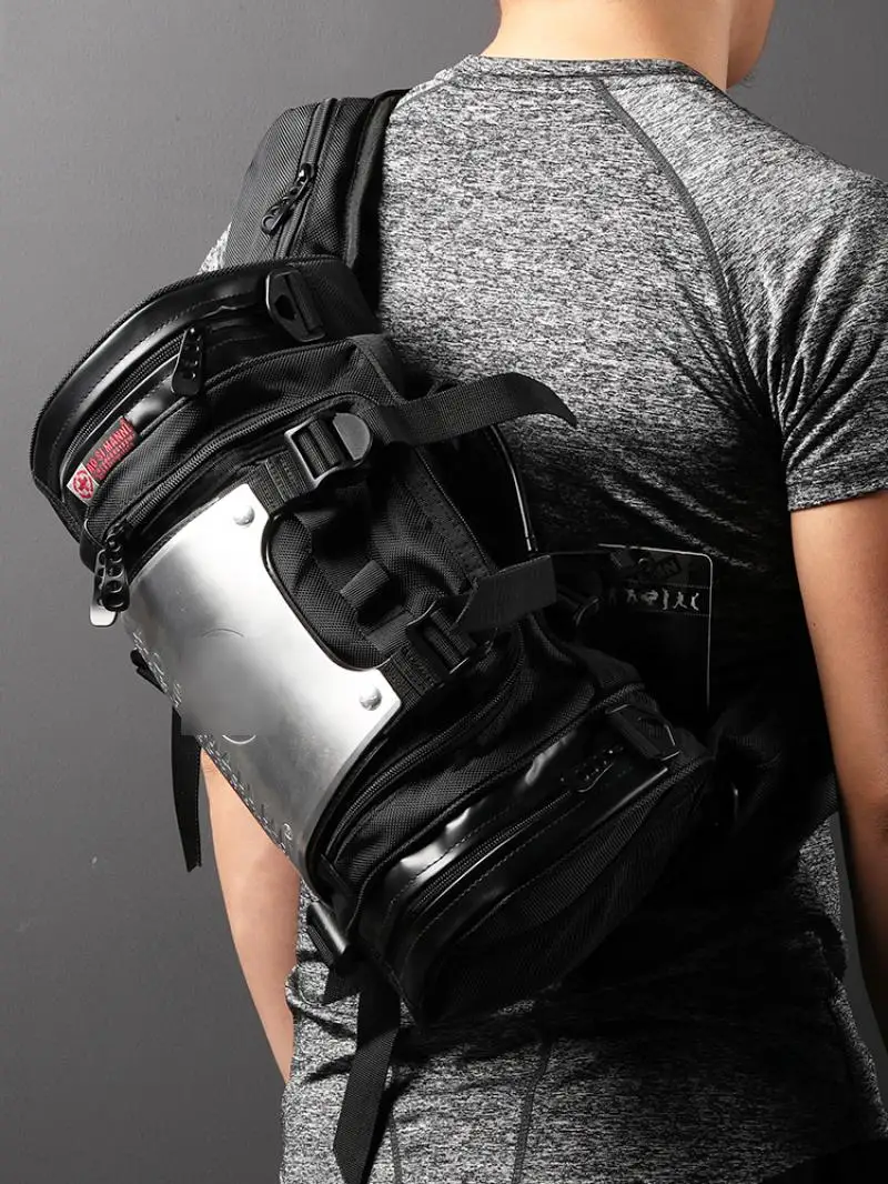 Bolso táctico multifuncional para motocicleta, riñonera con Chip de aluminio, a la moda, para exteriores - imagen 4