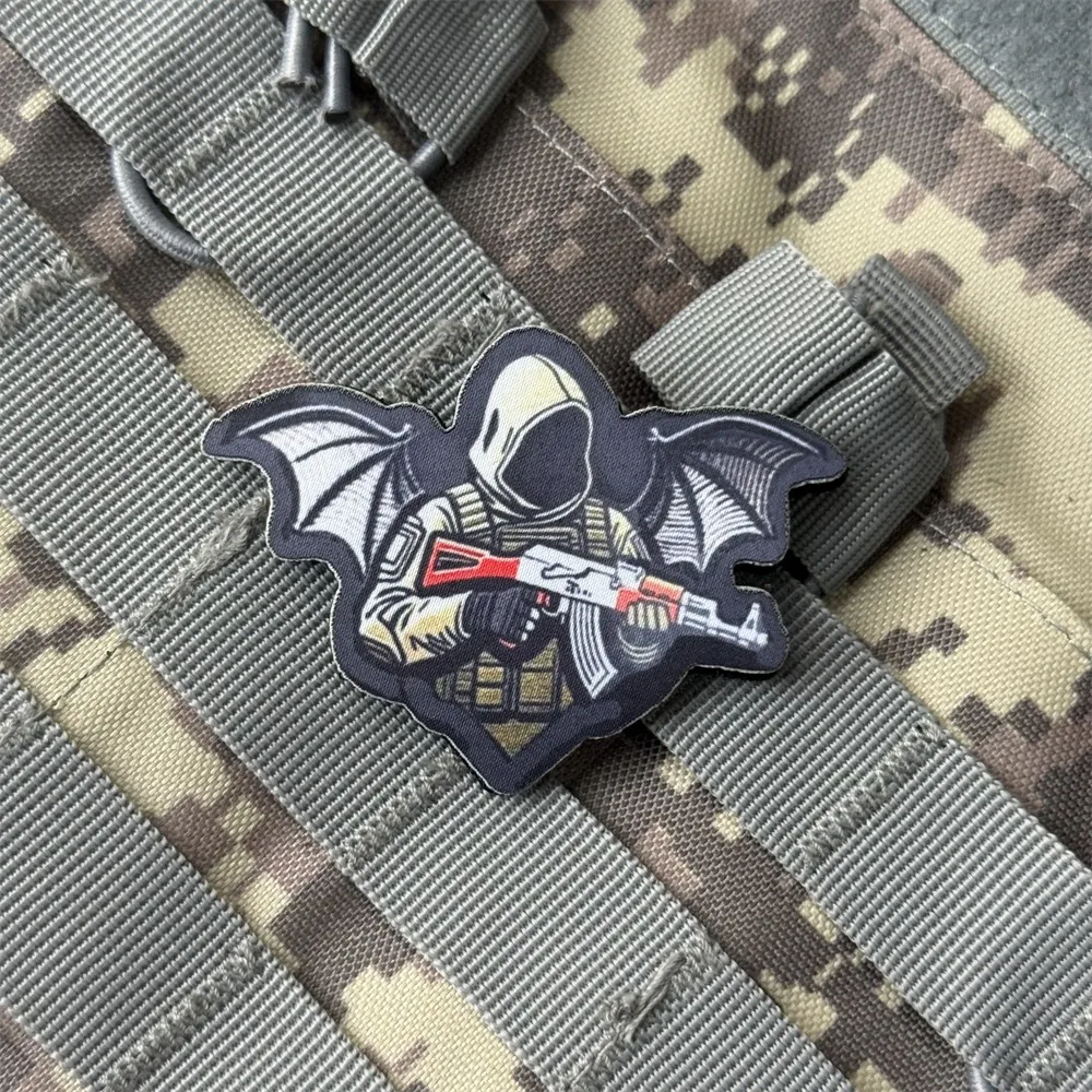 Parche táctico moral Chevron АК-47, brazalete militar de soldado, parches de gancho y bucle impresos para ropa, pegatina para mochila - imagen 3