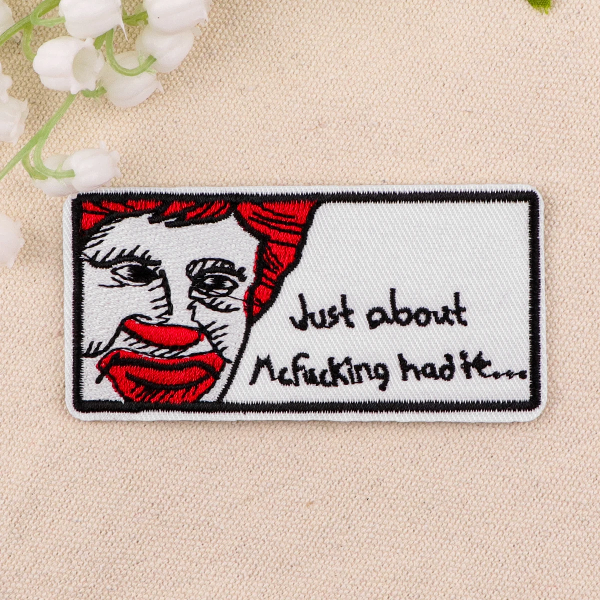 Sólo sobre parches para ropa, divertido payaso, parches bordados para planchar para ropa, accesorio de apliques de rayas DIY - imagen 5