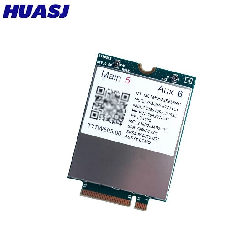 T77W595 4G ​ Módulo de tarjeta LTE LT4120 796928-001 MDM9625 para Probook/EliteBook 820 840 850 G2 G3 4G módulo tarjeta de red - imagen 5