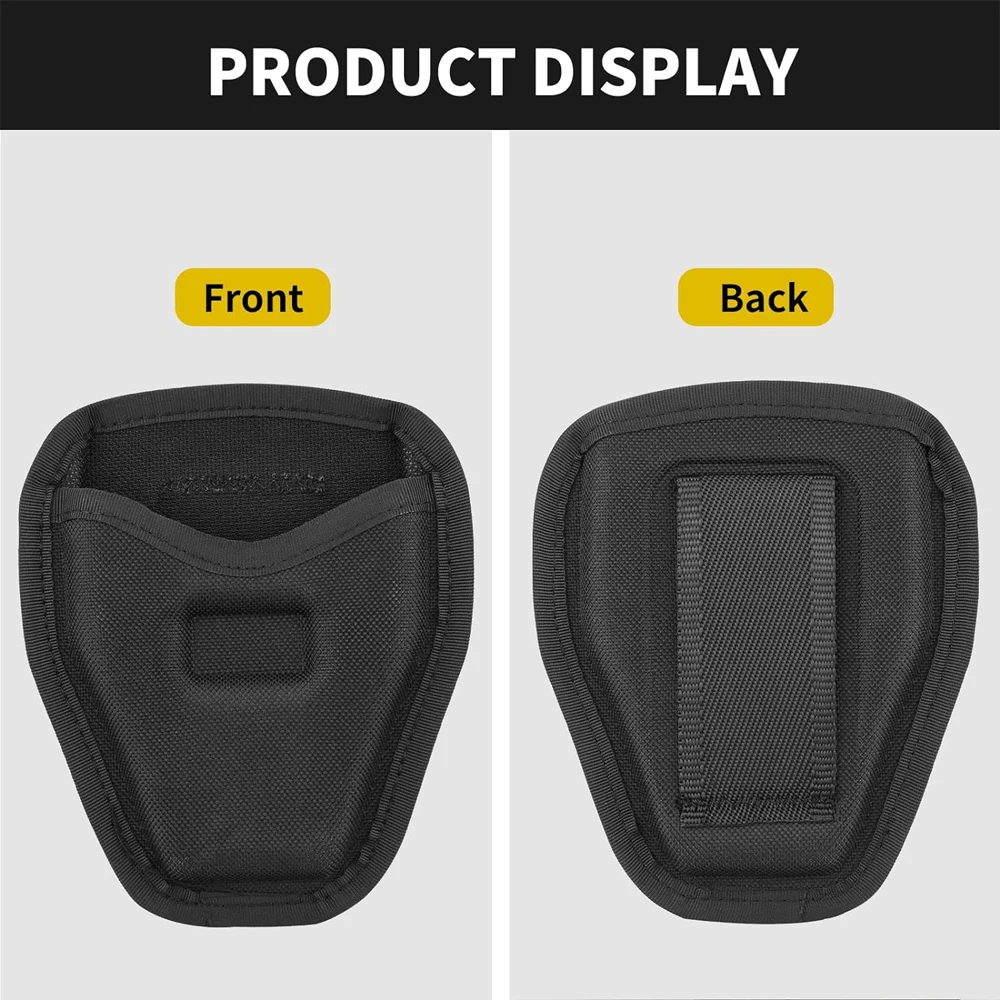 Bolsa para esposas, funda con funda para cadena, bolsa para esposas con tapa abierta para cinturón de servicio, soporte para puños de nailon para esposas con bisagra de cadena estándar - imagen 5