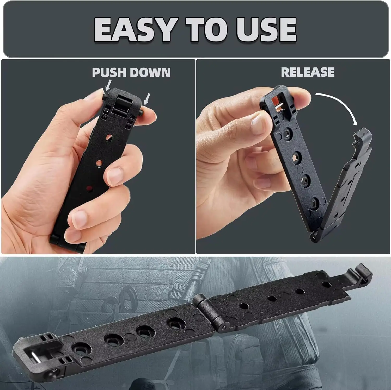 Clip MOLLE-LOK para funda KYDEX con hebilla trasera - imagen 5