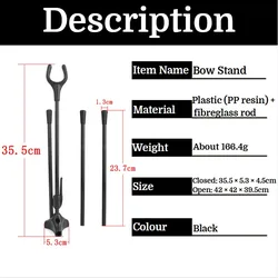 Soporte para arco recurvo negro desmontable plegable exteriores caza