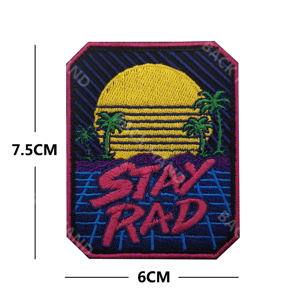 Parche táctico para acampar al aire libre, brújula, parche bordado de lobo, insignia de bucle de gancho, apto para mochila, chaquetas, pegatinas para ropa bordadas - imagen 5