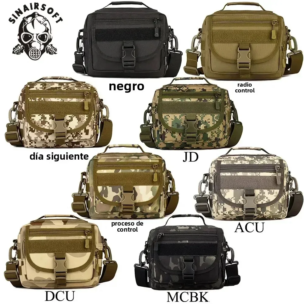 SINAIRSOFT, ventilador militar táctico al aire libre, bandolera de hombro de camuflaje de nailon duradero, bolso de viaje informal Unisex, bolso adjunto - imagen 5