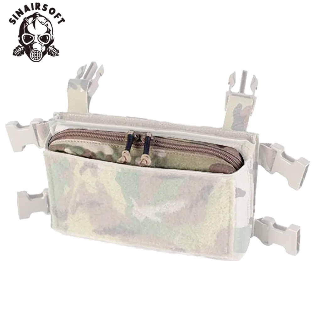 Bolsillo de chasis táctico para MK3 MK4, bolsa de almacenamiento, aparejo de pecho, cubierta de doble cremallera, accesorios de chaleco de caza - imagen 3