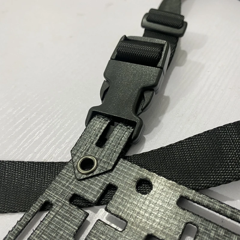 Paquete de pecho táctico para exteriores, paquete de pecho de montaje en el pecho, placa Base de corte láser, montaje con bolsa adjunta - imagen 4