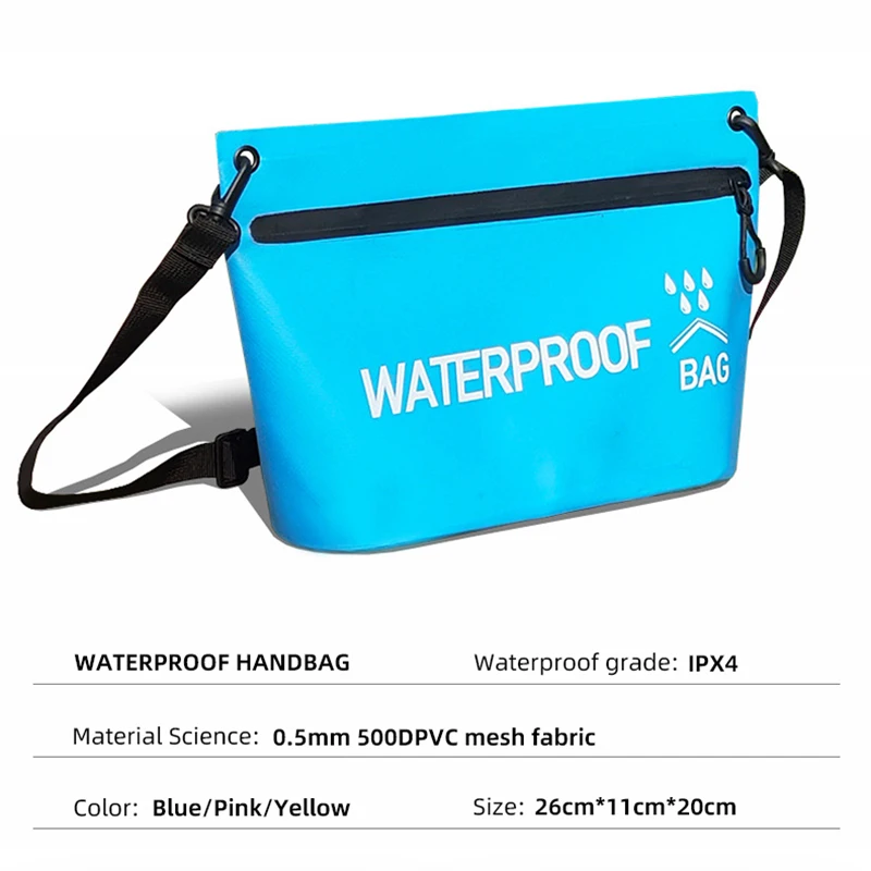 Bolsa seca impermeable de 5l, bolso de viaje, paquete de lavado, natación, Rafting, kayak, río, Trekking, bolsas flotantes para piscina de agua - imagen 3