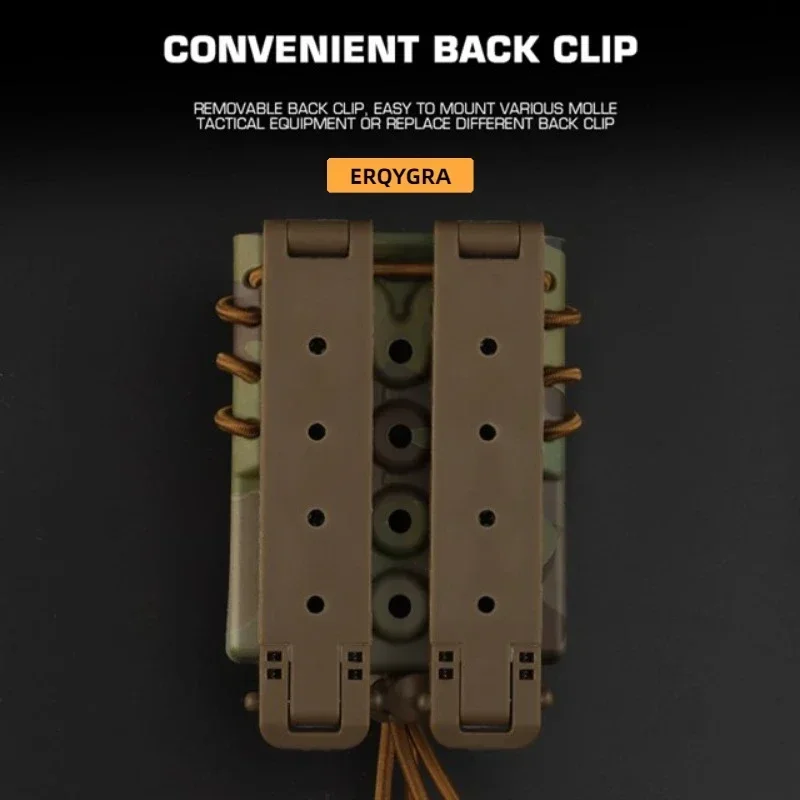 ERQYGRA bolsa táctica urbana 9mm M4 revista caza tiro Molle sistema accesorios Wargame funda equipo deportivo al aire libre - imagen 4
