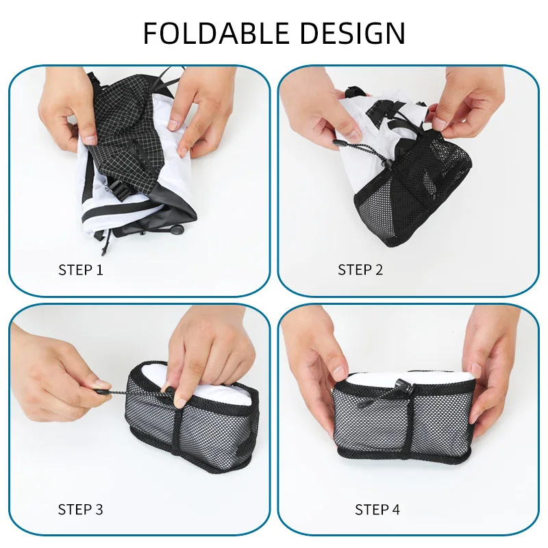 Mochila plegable de almacenamiento para montañismo, bolsa portátil para deportes, correr, senderismo al aire libre, Camping, escalada, bolsas de hidratación de 14L - imagen 4