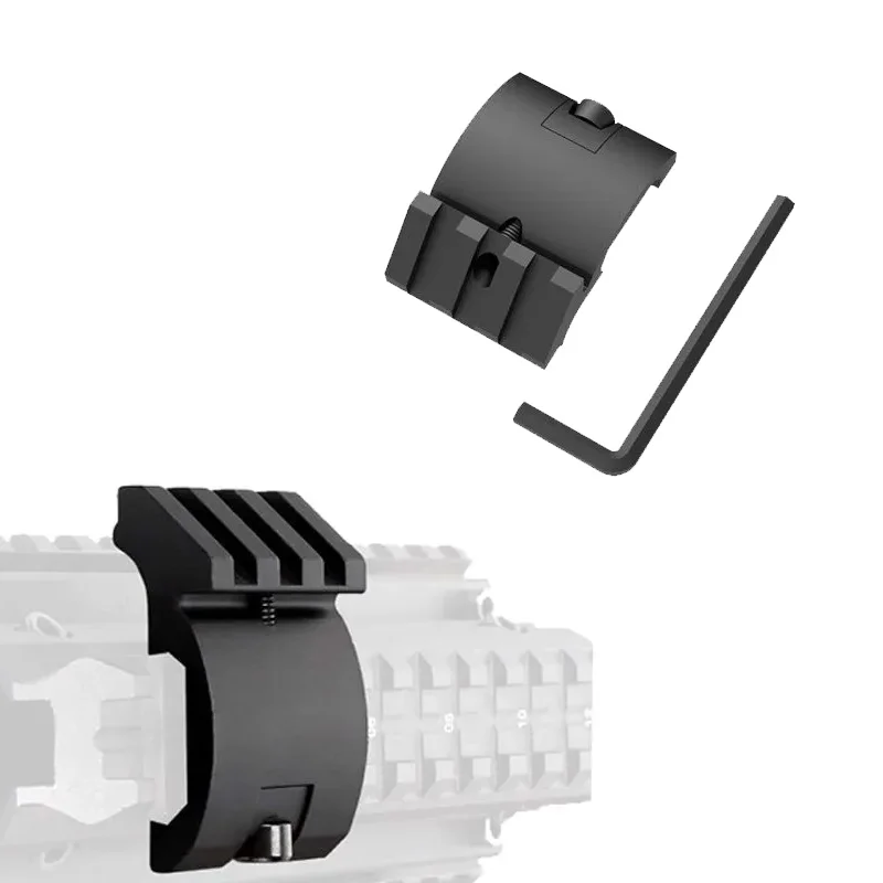 Montaje compensado de 45 grados, con riel de 20mm, 3 ranuras, para adaptador de montaje de linterna con mira de punto rojo, para caza, accesorios para pistola de juguete - imagen 5