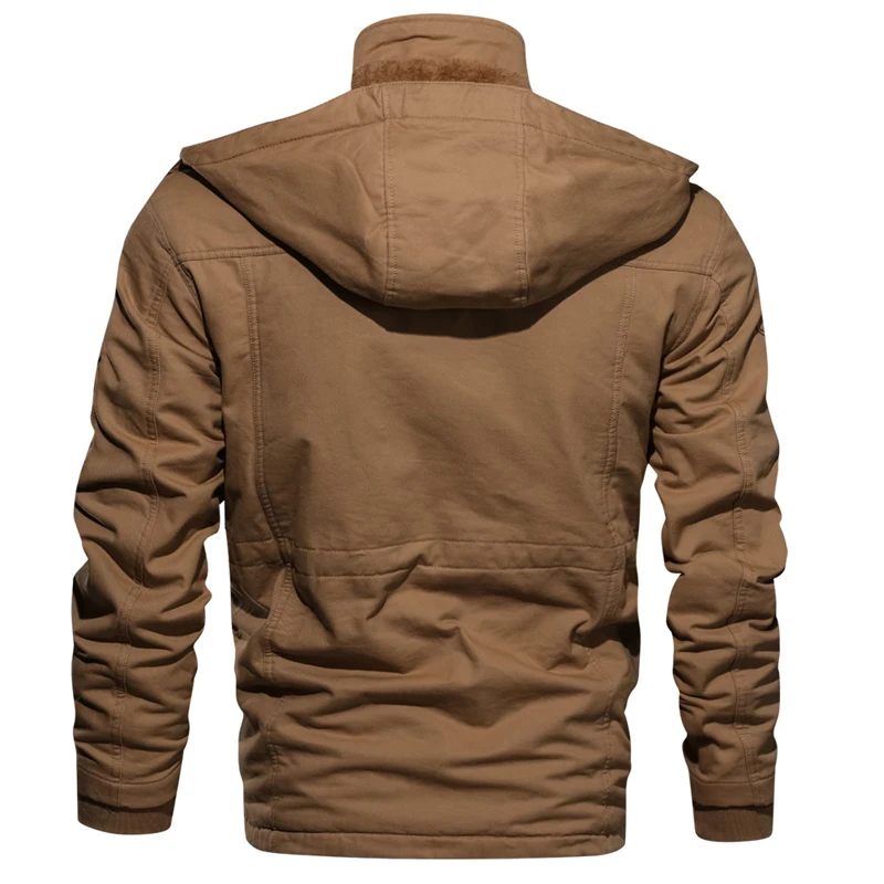 Chaqueta gruesa con capucha para hombre, abrigo táctico militar, cortavientos para exteriores, envío directo, M-4XL - imagen 5