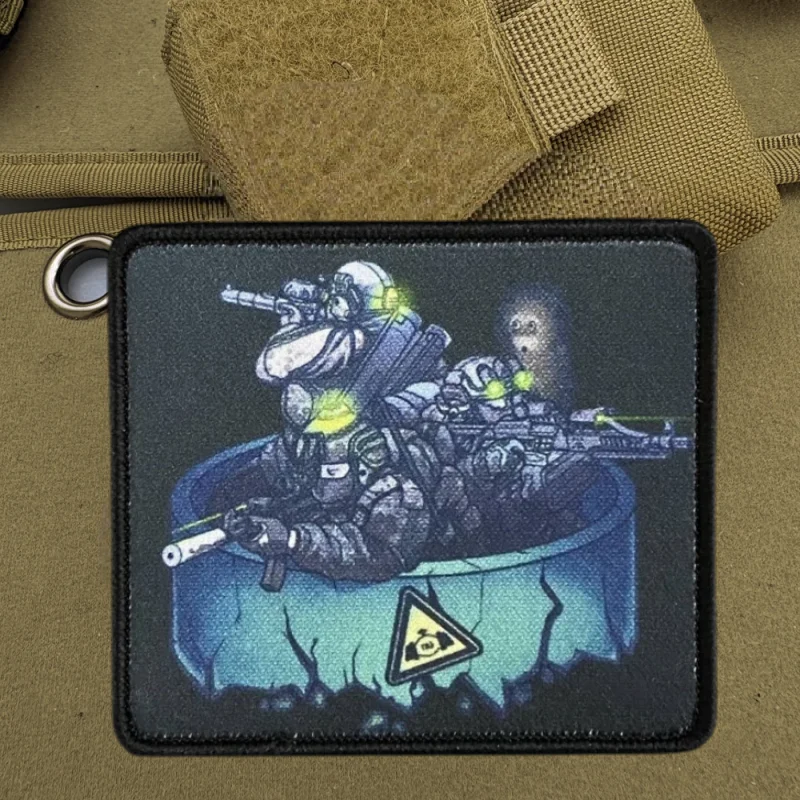 Parche de impresión de tubería de Gas Natural, chaleco táctico, sombreros con gancho y bucle, insignia de moral, pegatinas para mochila, parches para brazalete para ropa - imagen 2