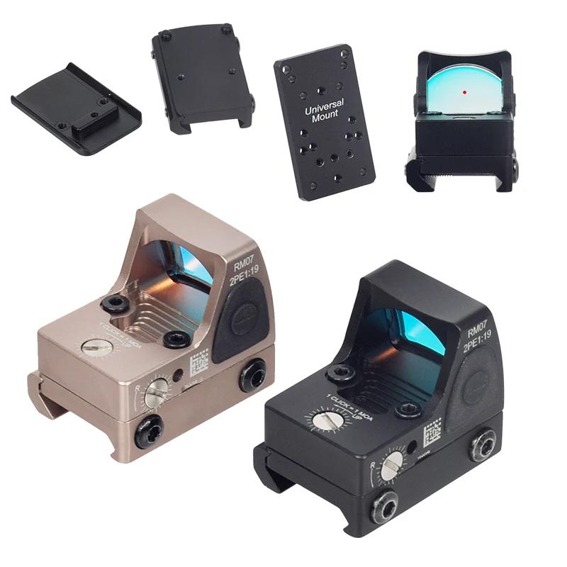 Mira telescópica táctica Airsoft RM HD SR, mira réflex de punto rojo, mira óptica de puntería ajustable para riel de 20mm G17 G19 AR15 M4 - imagen 5