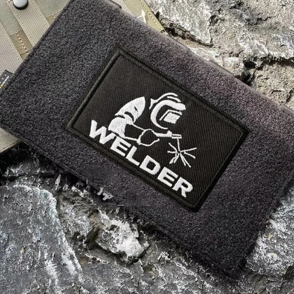 Parche Táctico de Soldador y Electricista, Insignia de Moral Bordada con Gancho y Bucle, Accesorios Decorativos para Mochila y Ropa, Adhesivo para Brazalete - imagen 5