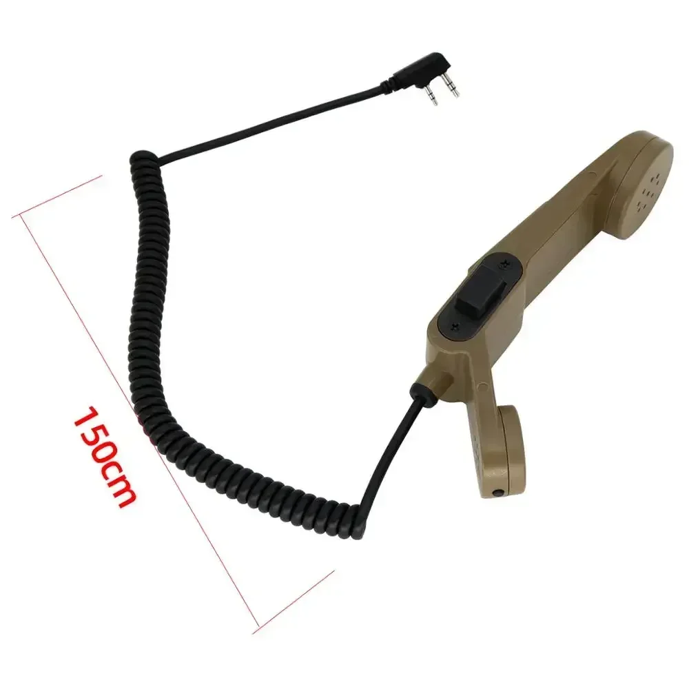 Enchufe para teléfono móvil y walkie-talkie Kenwood H250, micrófono de hombro de 2 pines, altavoz de mano militar Ptt, micrófono H-250 PTT - imagen 3
