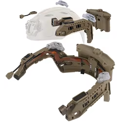 Riel modular táctico para casco con luz IR y LED – Montaje rápido