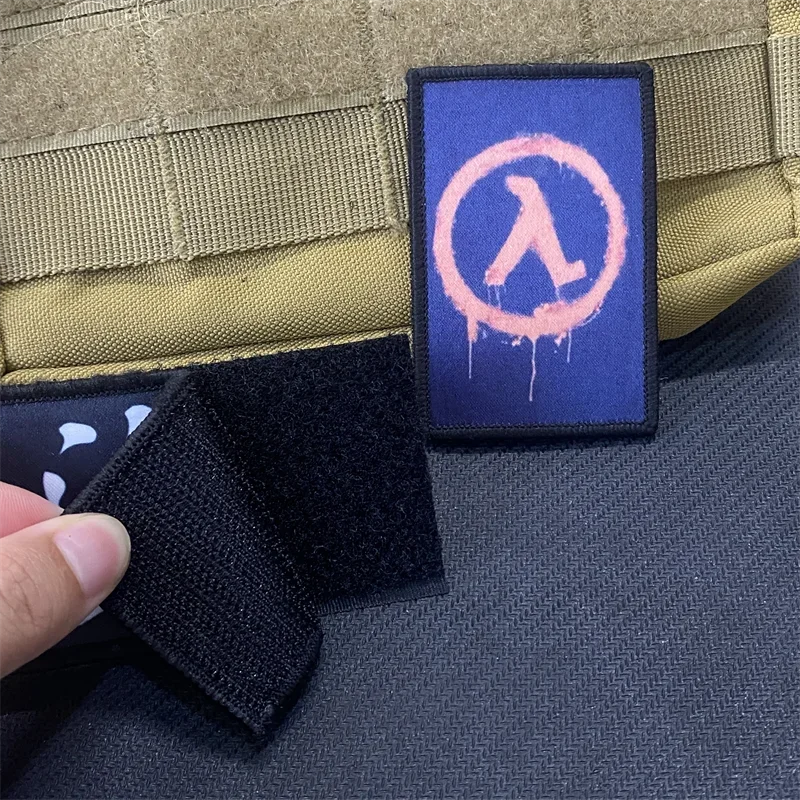 Parches estampados de moral táctica de media vida, parches de emblema de moral Ronin, parches de mochila de gancho y bucle, apliques para ropa - imagen 3