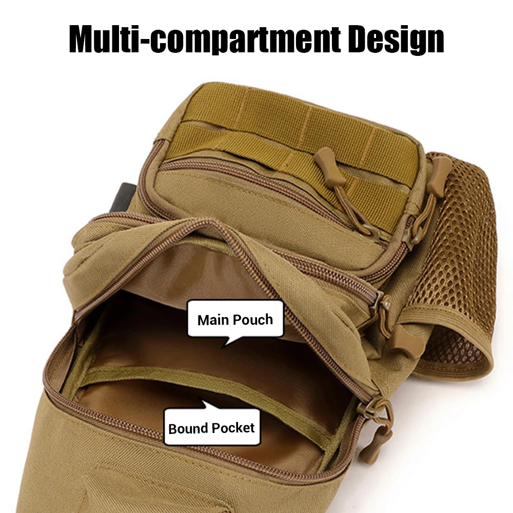 Bolso táctico para el pecho, bandolera para exteriores, bolso cruzado para acampar, escalar, mochila de hombro, bolso de caza - imagen 4