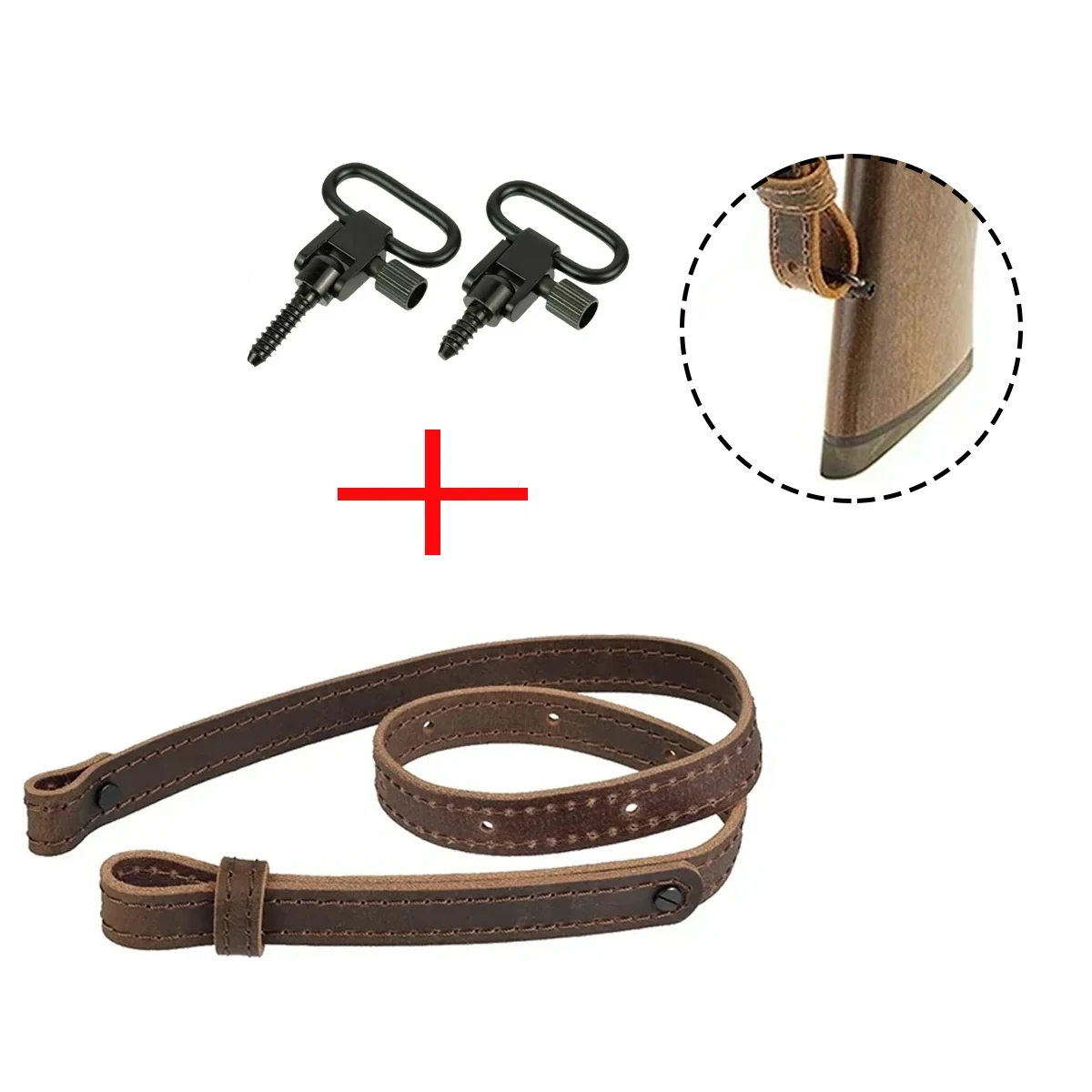 Eslinga táctica de cuero genuino para escopeta tipo Remington 870 - imagen 2