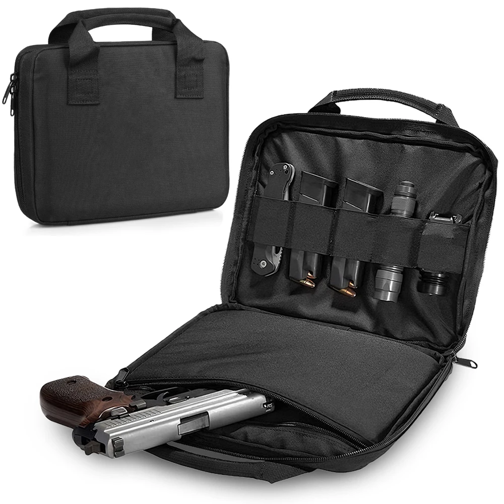 Funda táctica acolchada para pistola, transporte y campo de tiro