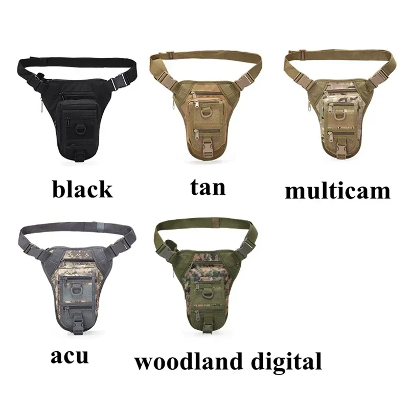 Bolsa táctica para pierna para deportes al aire libre, bolsa multifunción para senderismo, caza, ciclismo, viajes, pesca, herramienta EDC, bolsas para la cadera - imagen 2